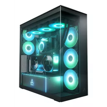 ARCTIC Xtender VG (Mirror Black) Premium κουτί PC E-ATX με κάθετη βάση GPU