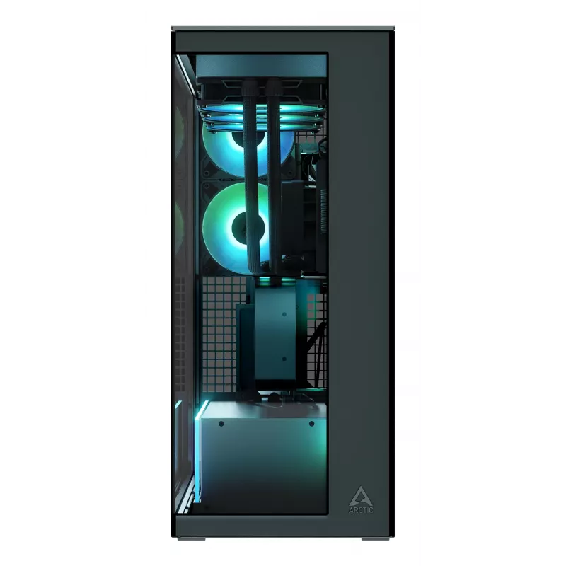 ARCTIC Xtender VG (Mirror Black) Premium κουτί PC E-ATX με κάθετη βάση GPU