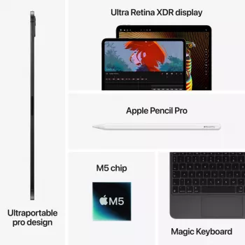 APPLE iPad Pro M5 - 13 ίντσες - Wi-Fi - 256 GB - Standard γυαλί - Space Black
