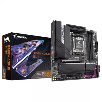GIGABYTE B650M AORUS ELITE Μητρική - AMD Ryzen 9000 CPUs, 12+2+2 φάσεις VRM, έως 8000MHz DDR5, 1xPCIe 5.0 + 1xPCIe 4.0 M.2, 2.5GbE LAN, USB 3.2 Gen 2x2