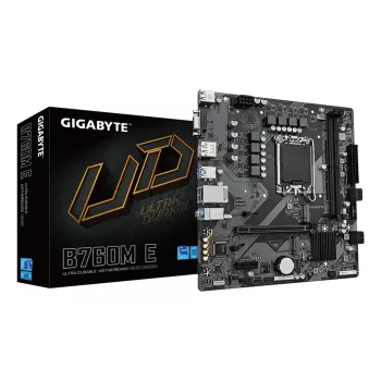 GIGABYTE B760M E Μητρική - Υποστηρίζει Intel Core CPUs 14ης γενιάς, 6+1+1 φάσεις VRM, έως 7200MHz DDR5 (OC), 2xPCIe 4.0 M.2, 1 GbE LAN, USB 3.2 Gen 1