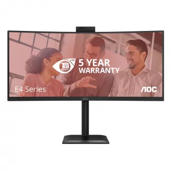 AOC E4 CU34E4CW Οθόνη υπολογιστή 86,4 cm (34 ίντσες) 3440 x 1440 Pixel UltraWide Quad HD LED Μαύρο