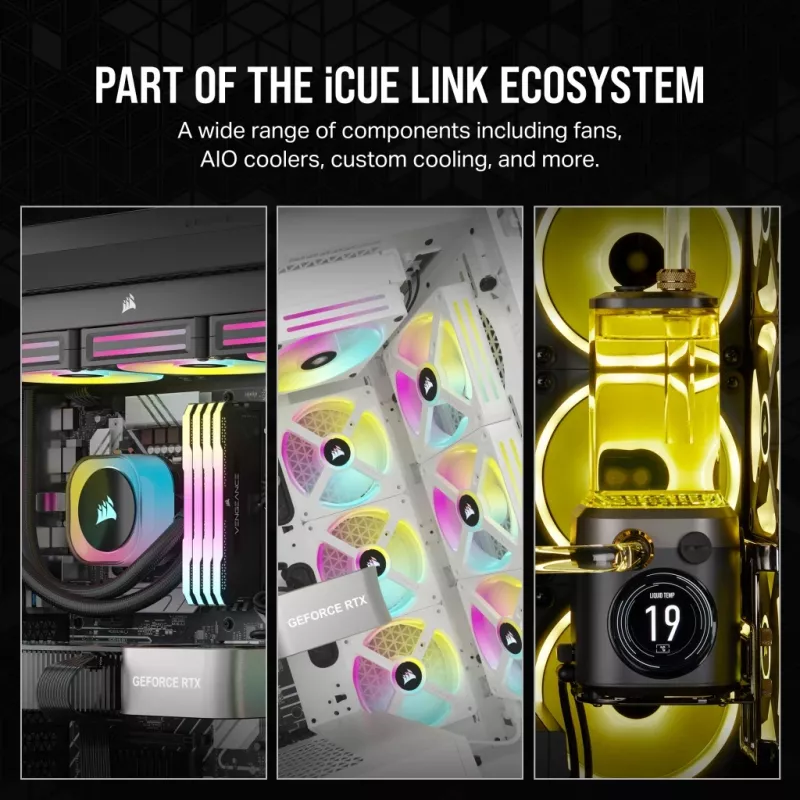 Ψύκτρα CPU CORSAIR – iCUE Link H100i RGB υδρόψυξη AiO – λευκό
