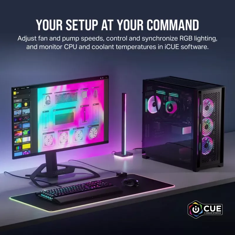 Ψύκτρα CPU CORSAIR – iCUE Link H100i RGB υδρόψυξη AiO – λευκό