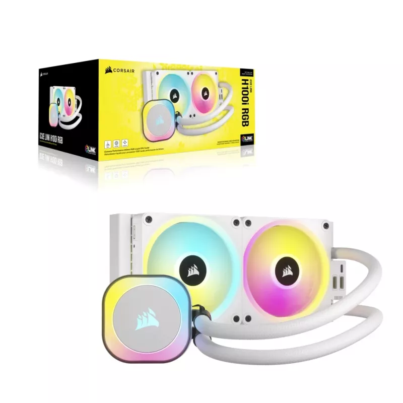 Ψύκτρα CPU CORSAIR – iCUE Link H100i RGB υδρόψυξη AiO – λευκό