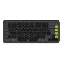 LOGITECH Ασύρματο πληκτρολόγιο - Pop Icon Keys - Graphite & Green Qwertz Γερμανικό