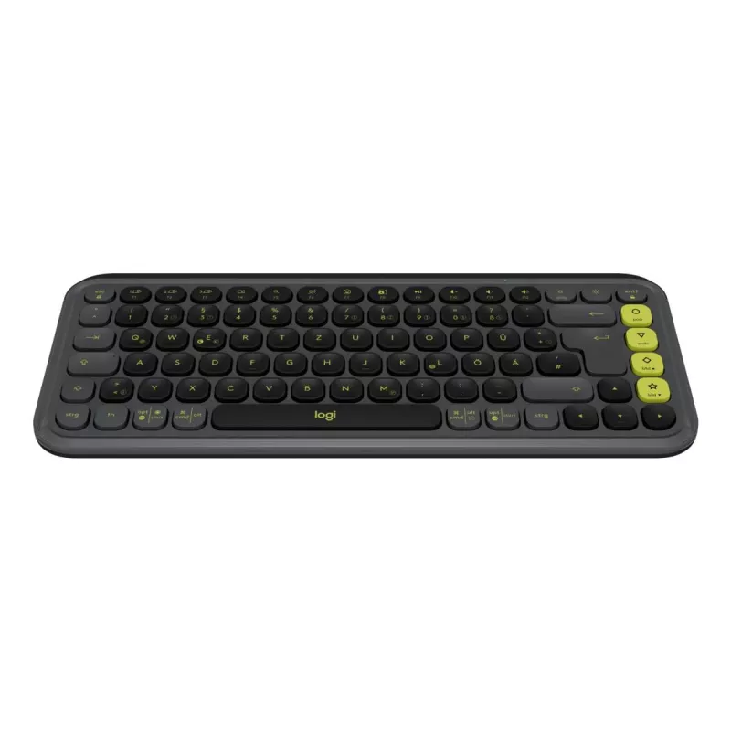 LOGITECH Ασύρματο πληκτρολόγιο - Pop Icon Keys - Graphite & Green Qwertz Γερμανικό