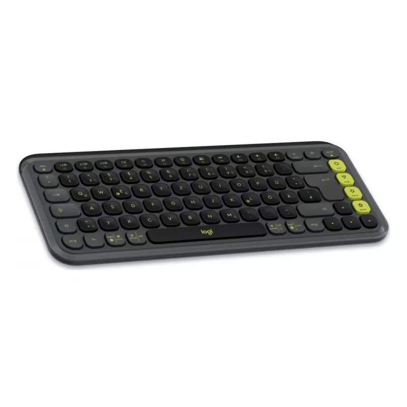 LOGITECH Ασύρματο πληκτρολόγιο - Pop Icon Keys - Graphite & Green Qwertz Γερμανικό