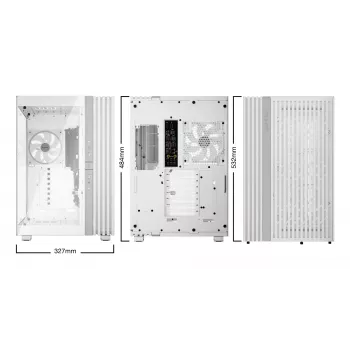 Θήκη υπολογιστή be quiet! Light Base 900 FX, Full Tower, E-ATX / XL-ATX, ψημένο γυαλί, 4 ανεμιστήρες 140 mm, ψύκτρα CPU 190 mm, λευκή