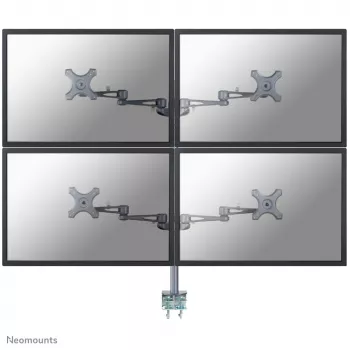 Neomounts FPMA-D935D4 Βραχίονας οθόνης 10-27 ίντσες, Στήριξη με σφιγκτήρα, 6 kg, 25,4 cm (10 ίντσες), 68,6 cm (27 ίντσες), 100 x 100 mm, ασημί