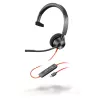 HP Poly Blackwire 3310 μονοφωνικό Headset με USB-C + προσαρμογέα USB-C/A