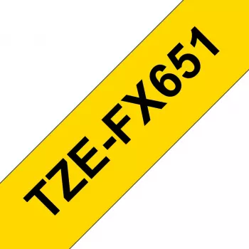 Brother TZE-FX651 Ταινία ετικετών Μαύρο σε κίτρινο TZ