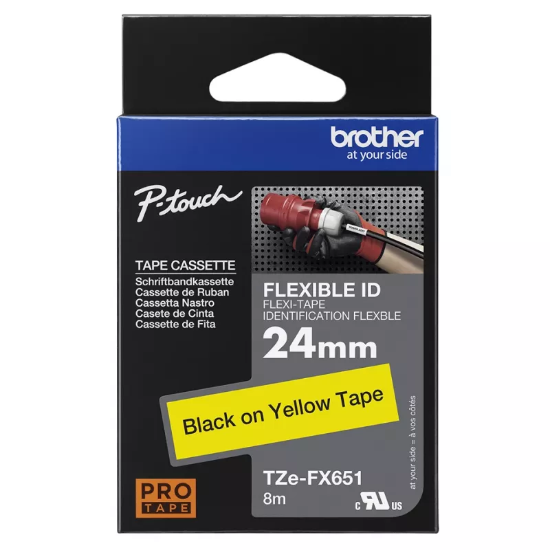Brother TZE-FX651 Ταινία ετικετών Μαύρο σε κίτρινο TZ