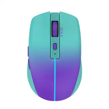 INCA Ασύρματο Ποντίκι Iwm-511rm – RF Wireless + Bluetooth + USB Type-C – 1600 dpi – 6 κουμπιά – Πράσινο Μωβ