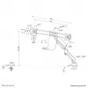 Neomounts DS75-450WH2 βραχίονας οθόνης 17-32 ίντσες - γάζα - Topfix - 180°-στοπ