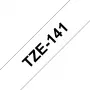 Brother TZE-141 ταινία ετικετών, μαύρο σε διαφανές