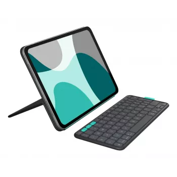 Θήκη-πληκτρολόγιο Logitech Flip Folio QWERTZ Γερμανικό για iPad Pro/Air 11 ιντσών, Bluetooth, γραφίτης, μπαταρία 90 mAh