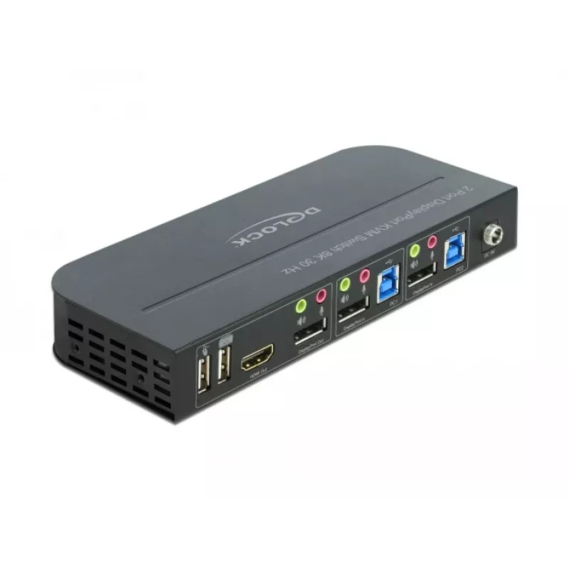 DELOCK DisplayPort 1.4 KVM Switch 8K 30Hz USB 3.0 + Ήχος
