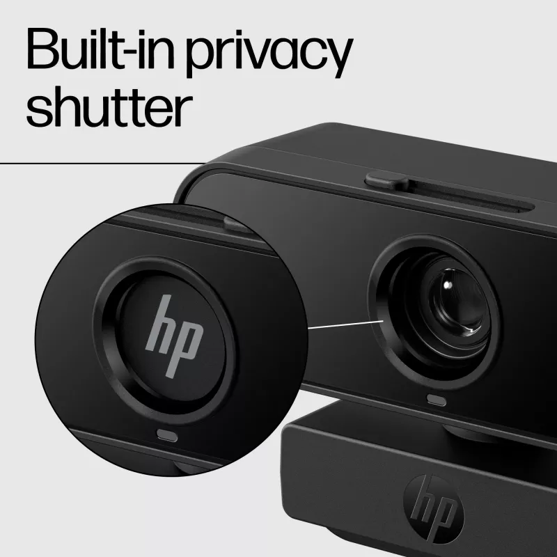 HP 435 FHD κάμερα web (77B10AA), 2 MP, 1920 x 1080, 30 fps, USB-A 2.0, αυτόματη εστίαση, κάλυμμα απορρήτου, διπλά μικρόφωνα, μαύρο