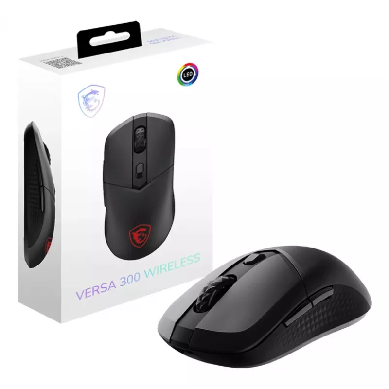 MSI VERSA 300 Ποντίκι Gaming Δεξιόχειρας RF Wireless + Bluetooth + USB Type-C Οπτικό 8000 DPI