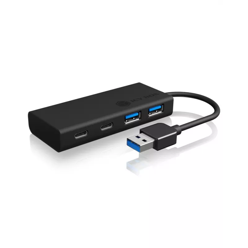 ICY BOX IB-HUB1426-U3 USB 3.2 Gen 1 (3.1 Gen 1) Type-A 5000 Mbit/s Μαύρο