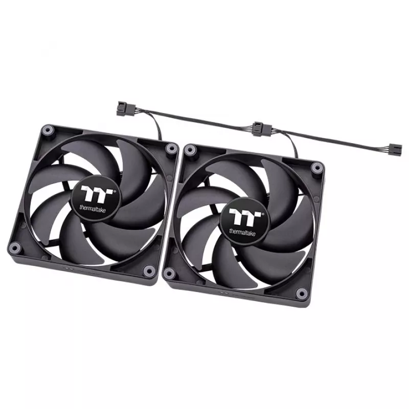 THERMALTAKE Ανεμιστήρας PC - CT120 - 12 cm - Μαύρο - Συσκευασία 2 τεμ.