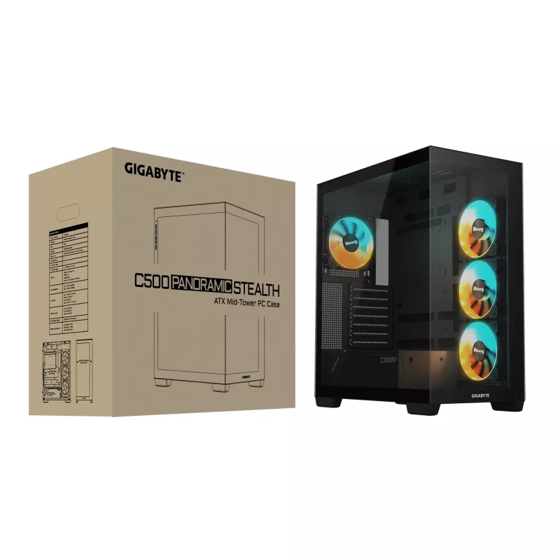 GIGABYTE C500 PANORAMIC STEALTH Midi Tower μαύρο