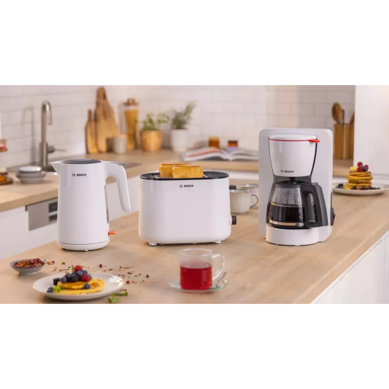 Bosch TWK2M161 βραστήρας, 1,7 l, 2400 W, λευκό, πλαστικό περίβλημα, βάση 360°