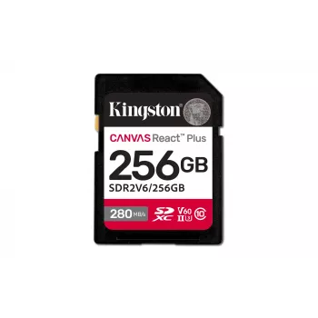 Kingston Technology 256GB Canvas React Plus SDXC UHS-II 280R/150W U3 V60 για Full HD/4K