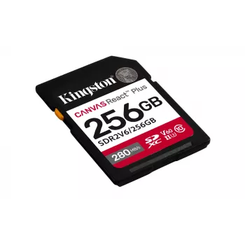 Kingston Technology 256GB Canvas React Plus SDXC UHS-II 280R/150W U3 V60 για Full HD/4K