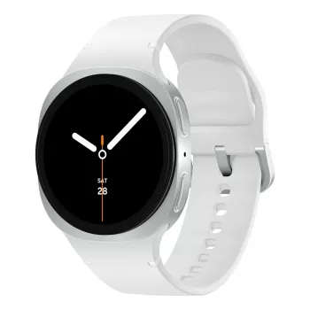 Samsung Galaxy Watch 8 3,3 cm (1,3 ίντσες) AMOLED 40 mm Ψηφιακό 438 x 438 Pixel Οθόνη αφής 4G ασημί Wi-Fi GPS (δορυφορικό)