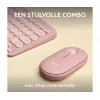 Logitech Pebble 2 Combo Ασύρματο πληκτρολόγιο ποντίκι ροζ QWERTY