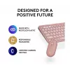 Logitech Pebble 2 Combo Ασύρματο πληκτρολόγιο ποντίκι ροζ QWERTY