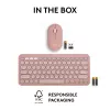 Logitech Pebble 2 Combo Ασύρματο πληκτρολόγιο ποντίκι ροζ QWERTY
