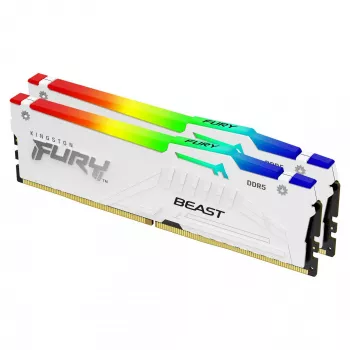 Kingston Technology FURY Beast 32GB 6000MT/s DDR5 CL36 DIMM (Kit of 2) λευκό RGB EXPO