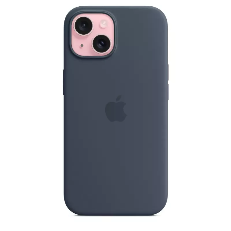 Θήκη Apple iPhone 15 σιλικόνης με MagSafe Storm Blue