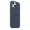 Θήκη Apple iPhone 15 σιλικόνης με MagSafe Storm Blue