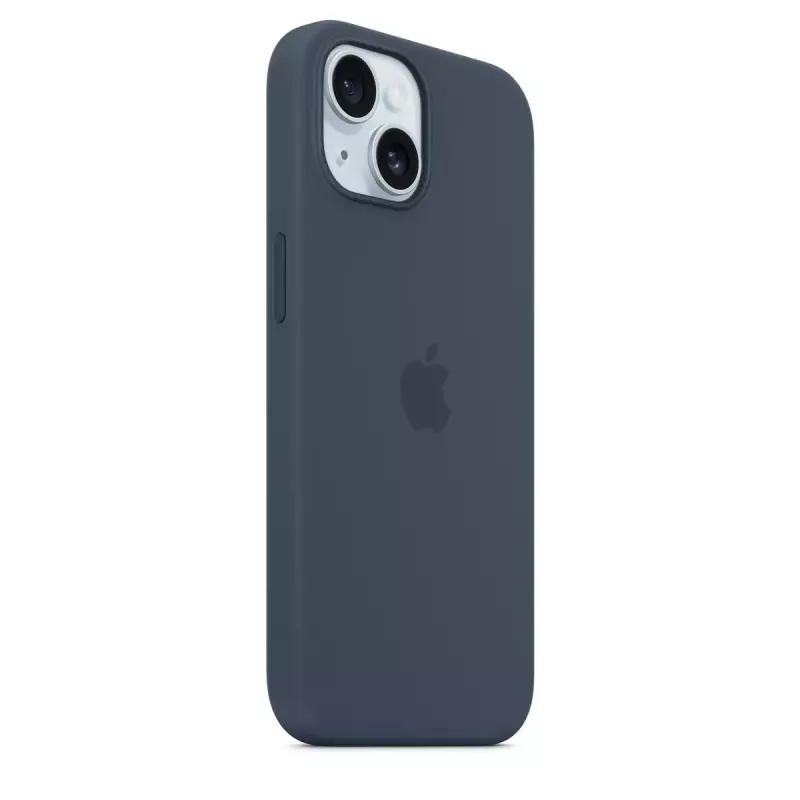 Θήκη Apple iPhone 15 σιλικόνης με MagSafe Storm Blue