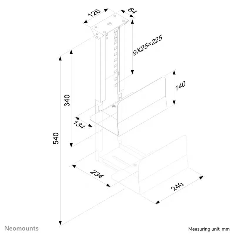 Βάση CPU Neomounts CPU-D200SILVER - max 30 kg - καθολική