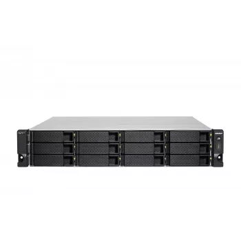 QNAP TS-H1886XU-RP-R2 NAS Rack (3U) Intel® Xeon® D D-1622 32 GB DDR4 0 TB QuTS hero Black, Γκρι
