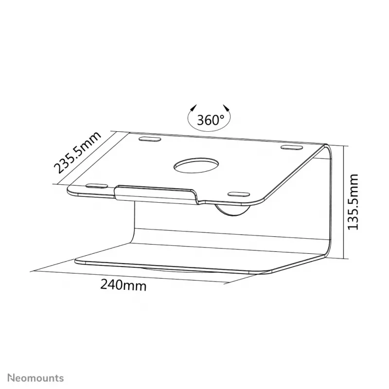 Βάση laptop Neomounts NSLS050 10-17 inch – περιστρεφόμενη – καθολική