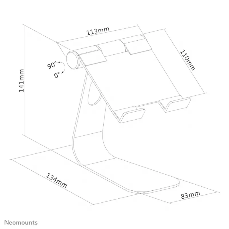 Neomounts DS15-050SL1 Βάση tablet έως 11 ίντσες - αναδιπλούμενη - universal