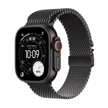 APPLE Watch Ultra 3 GPS + Cellular 49mm μαύρη θήκη τιτανίου με μαύρο Titan-Milanese Loop Sma