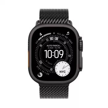 APPLE Watch Ultra 3 GPS + Cellular 49mm μαύρη θήκη τιτανίου με μαύρο Titan-Milanese Loop Sma