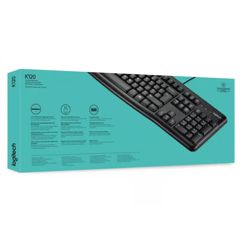 LOGITECH Πληκτρολόγιο K120 - Azerty Βελγικό