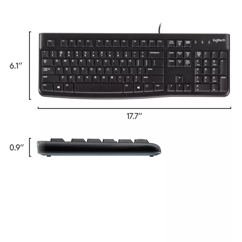 LOGITECH Πληκτρολόγιο K120 - Azerty Βελγικό