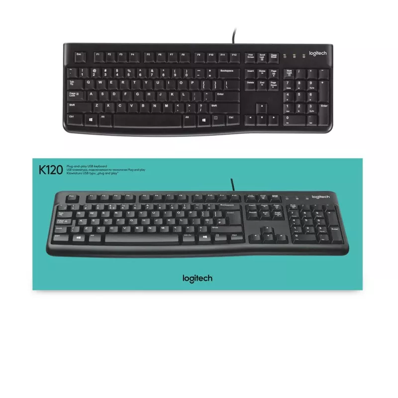 LOGITECH Πληκτρολόγιο K120 - Azerty Βελγικό