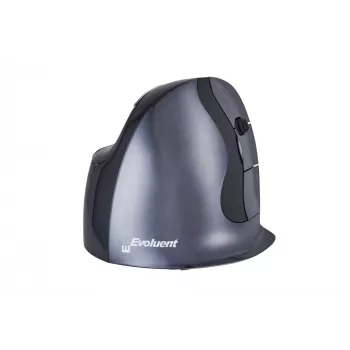BakkerElkhuizen Evoluent D Medium Wireless, για δεξιόχειρες, κάθετο σχεδιασμό, Laser, RF Wireless, 3200 DPI, μαύρο