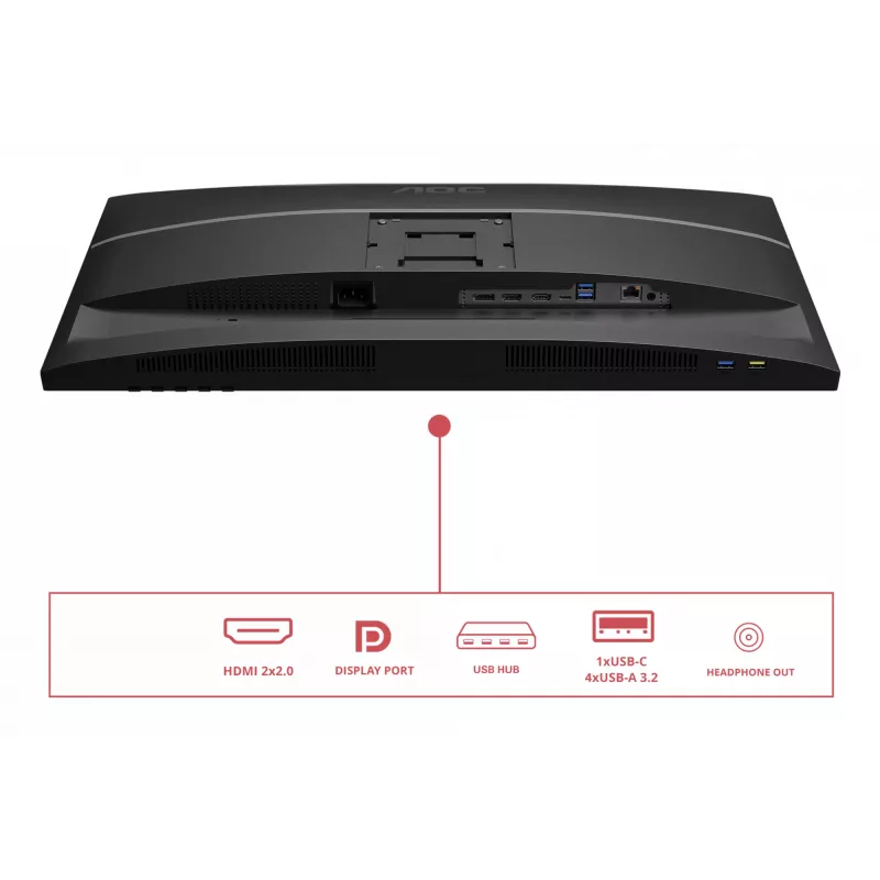 AOC E4 U27E4CV Οθόνη Υπολογιστή 68,6 cm (27 ίντσες) 3840 x 2160 Pixel 4K Ultra HD LED Μαύρο