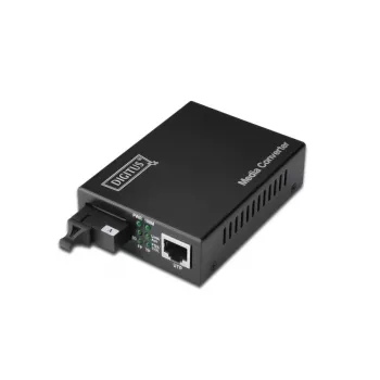 DIGITUS Μετατροπέας μέσου, Singlemode, BiDi, WDM Gigabit Ethernet, Tx1310nm / Rx1550nm βύσμα SC, έως 20 km